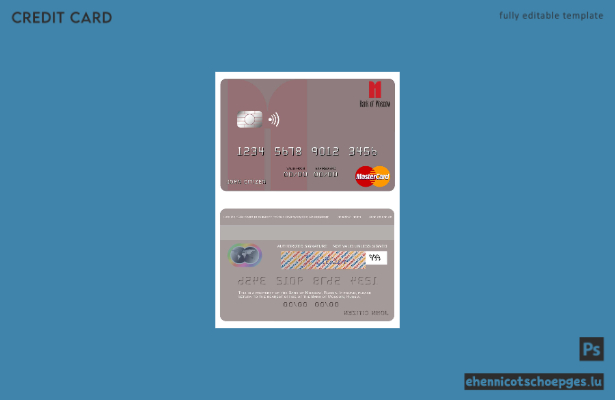Beispielvorschau der Mastercard der Bank von Moskau